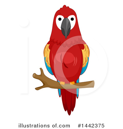 Royalty-Free (RF) Green Parrot Clipart Illustration by BNP Design Studio - Stock Sample #1442375