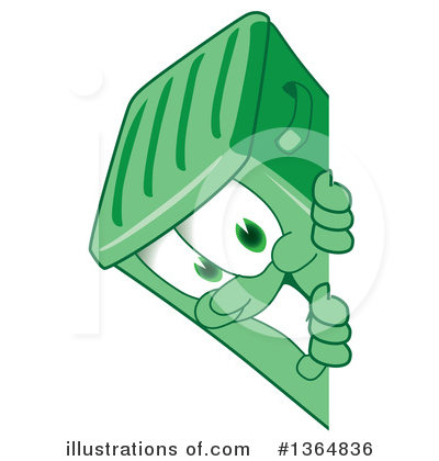 Green Trash Can Clipart #1364836 by Toons4Biz
