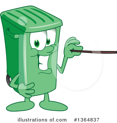 Green Trash Can Clipart #1364837 by Toons4Biz