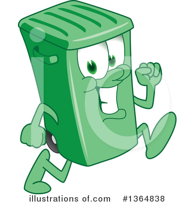 Green Trash Can Clipart #1364838 by Toons4Biz