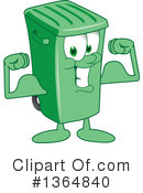 Green Trash Can Clipart #1364840 by Mascot Junction