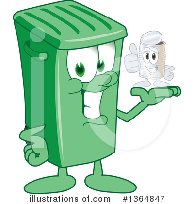 Trash Can Character Clipart #1364847 by Toons4Biz