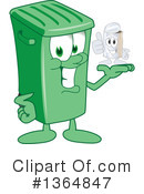 Green Trash Can Clipart #1364847 by Mascot Junction