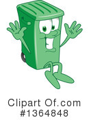 Green Trash Can Clipart #1364848 by Mascot Junction