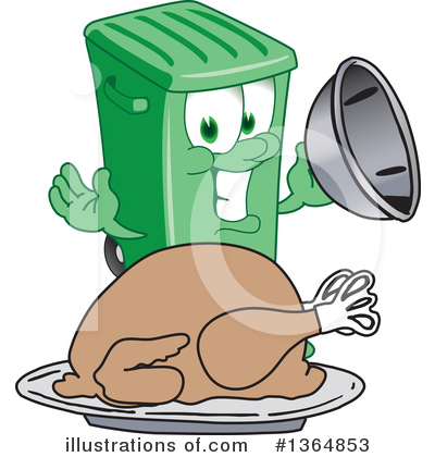 Green Trash Can Clipart #1364853 by Toons4Biz