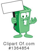 Green Trash Can Clipart #1364854 by Mascot Junction