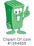 Green Trash Can Clipart #1364855 by Mascot Junction