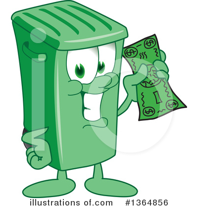 Green Trash Can Clipart #1364856 by Toons4Biz