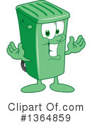Green Trash Can Clipart #1364859 by Mascot Junction