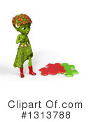 Green Woman Clipart #1313788 by Michael Schmeling
