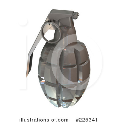 Royalty-Free (RF) Grenade Clipart Illustration by patrimonio - Stock Sample #225341