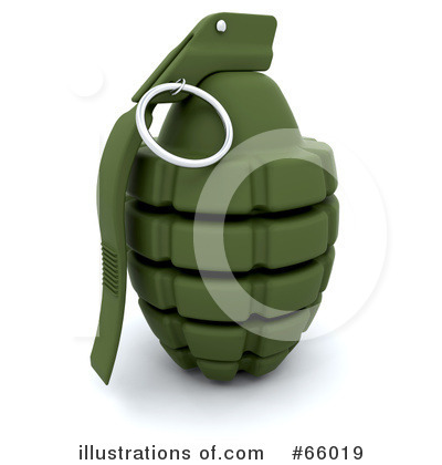Royalty-Free (RF) Grenade Clipart Illustration by KJ Pargeter - Stock Sample #66019