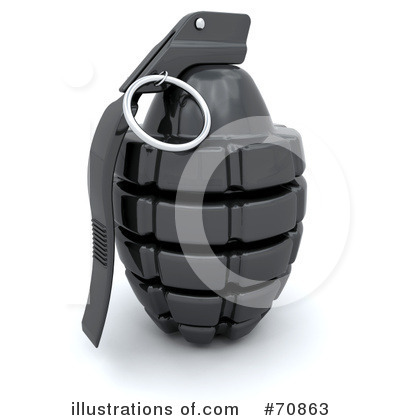 Royalty-Free (RF) Grenade Clipart Illustration by KJ Pargeter - Stock Sample #70863