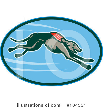 Royalty-Free (RF) Greyhound Clipart Illustration by patrimonio - Stock Sample #104531