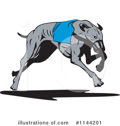 Royalty-Free (RF) Greyhound Clipart Illustration by patrimonio - Stock Sample #1144201