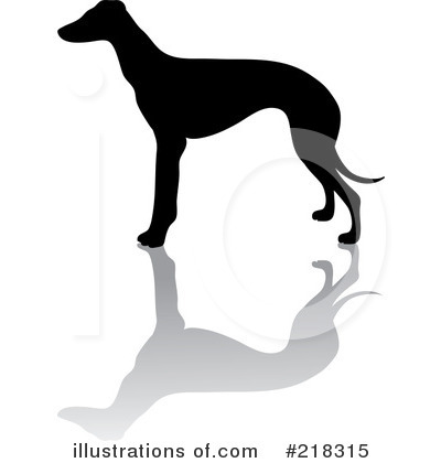 Royalty-Free (RF) Greyhound Clipart Illustration by Pams Clipart - Stock Sample #218315