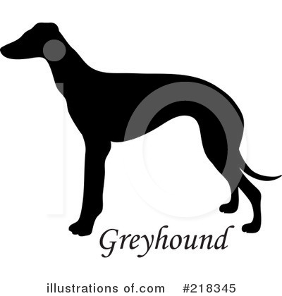 Royalty-Free (RF) Greyhound Clipart Illustration by Pams Clipart - Stock Sample #218345