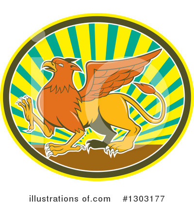 Royalty-Free (RF) Griffin Clipart Illustration by patrimonio - Stock Sample #1303177