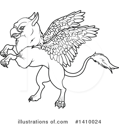 Royalty-Free (RF) Griffin Clipart Illustration by Pushkin - Stock Sample #1410024