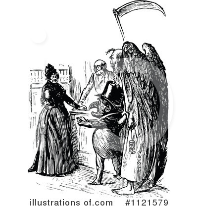 Royalty-Free (RF) Grim Reaper Clipart Illustration by Prawny Vintage - Stock Sample #1121579
