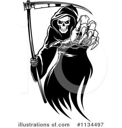 Royalty-Free (RF) Grim Reaper Clipart Illustration by Vector Tradition SM - Stock Sample #1134497
