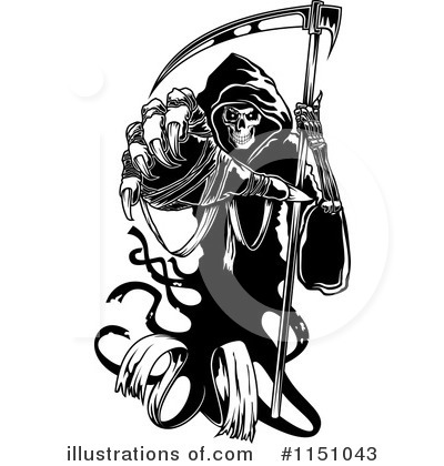 Royalty-Free (RF) Grim Reaper Clipart Illustration by Vector Tradition SM - Stock Sample #1151043
