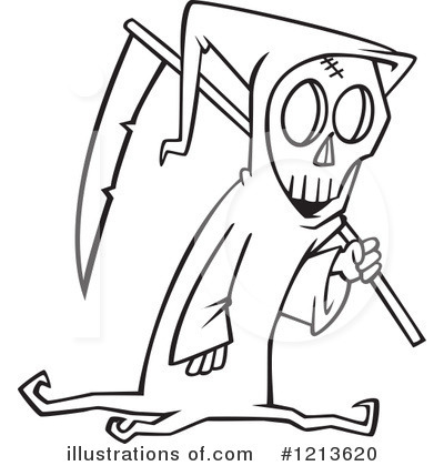 Royalty-Free (RF) Grim Reaper Clipart Illustration by toonaday - Stock Sample #1213620