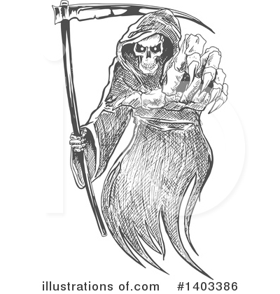 Royalty-Free (RF) Grim Reaper Clipart Illustration by Vector Tradition SM - Stock Sample #1403386