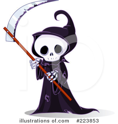 Royalty-Free (RF) Grim Reaper Clipart Illustration by Pushkin - Stock Sample #223853