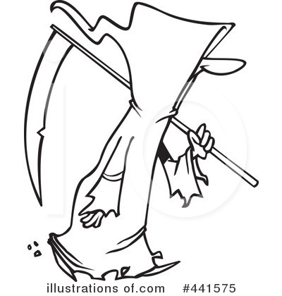Royalty-Free (RF) Grim Reaper Clipart Illustration by toonaday - Stock Sample #441575