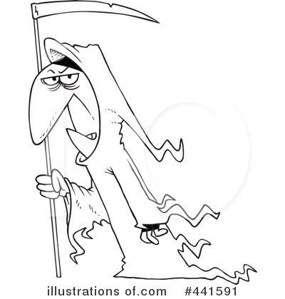 Royalty-Free (RF) Grim Reaper Clipart Illustration by toonaday - Stock Sample #441591