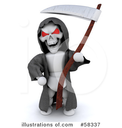 Royalty-Free (RF) Grim Reaper Clipart Illustration by KJ Pargeter - Stock Sample #58337