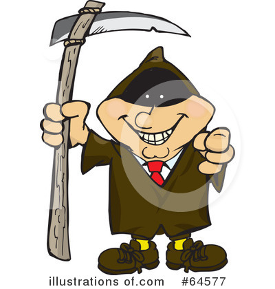 Royalty-Free (RF) Grim Reaper Clipart Illustration by Dennis Holmes Designs - Stock Sample #64577