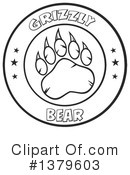 Grizzly Bear Clipart #1379603 by Hit Toon