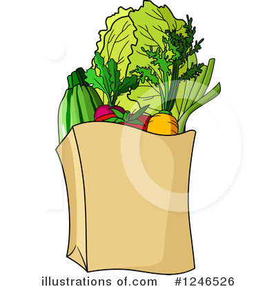 Groceries Clipart #1246526 by Vector Tradition SM