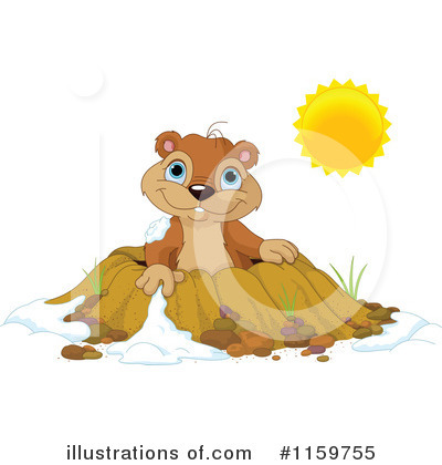 Royalty-Free (RF) Groundhog Clipart Illustration by Pushkin - Stock Sample #1159755