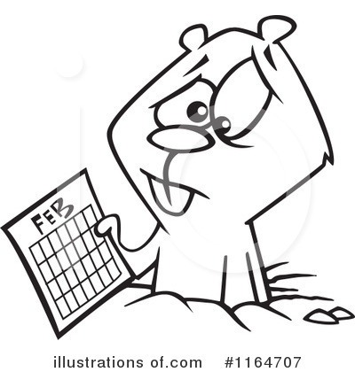 Royalty-Free (RF) Groundhog Clipart Illustration by toonaday - Stock Sample #1164707