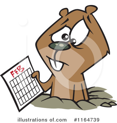 Royalty-Free (RF) Groundhog Clipart Illustration by toonaday - Stock Sample #1164739