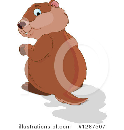 Royalty-Free (RF) Groundhog Clipart Illustration by Pushkin - Stock Sample #1287507