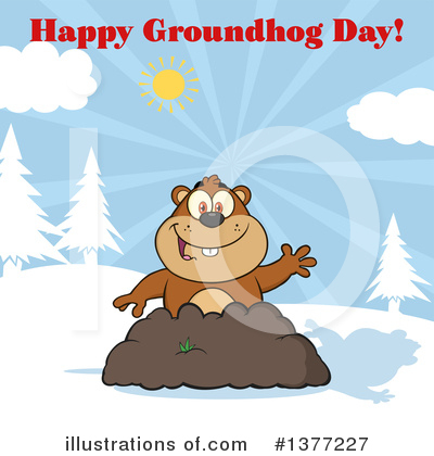 Groundhog Clipart #1377227 by Hit Toon