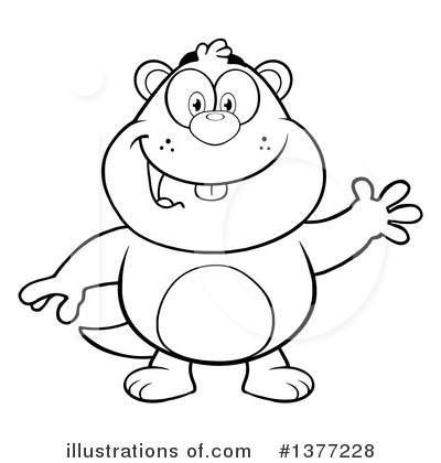 Royalty-Free (RF) Groundhog Clipart Illustration by Hit Toon - Stock Sample #1377228