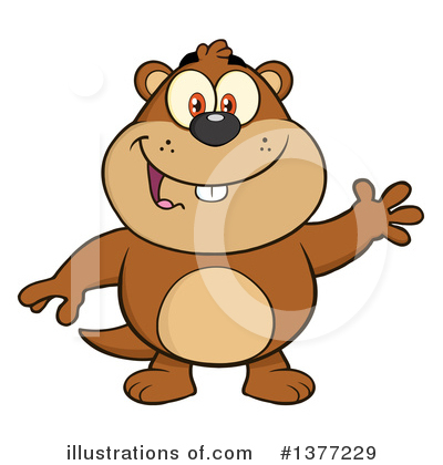 Royalty-Free (RF) Groundhog Clipart Illustration by Hit Toon - Stock Sample #1377229