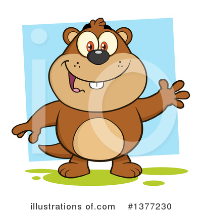 Groundhog Clipart #1377230 by Hit Toon