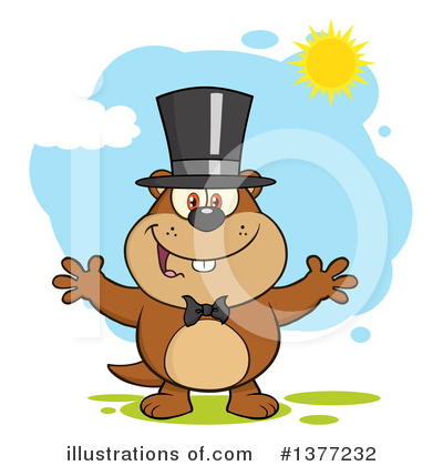 Groundhog Clipart #1377232 by Hit Toon