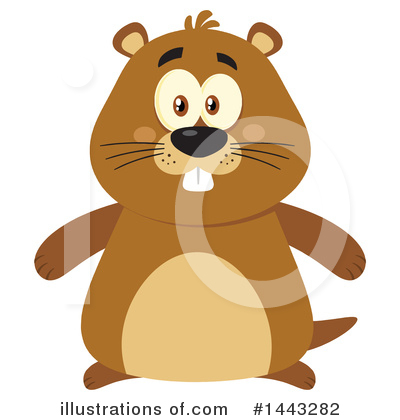 Royalty-Free (RF) Groundhog Clipart Illustration by Hit Toon - Stock Sample #1443282