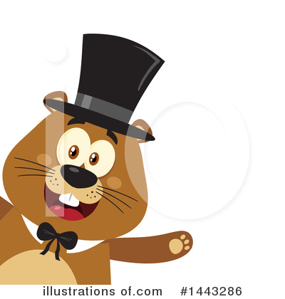 Royalty-Free (RF) Groundhog Clipart Illustration by Hit Toon - Stock Sample #1443286