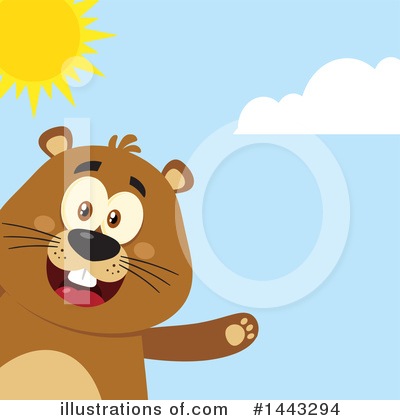 Royalty-Free (RF) Groundhog Clipart Illustration by Hit Toon - Stock Sample #1443294