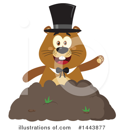 Royalty-Free (RF) Groundhog Clipart Illustration by Hit Toon - Stock Sample #1443877