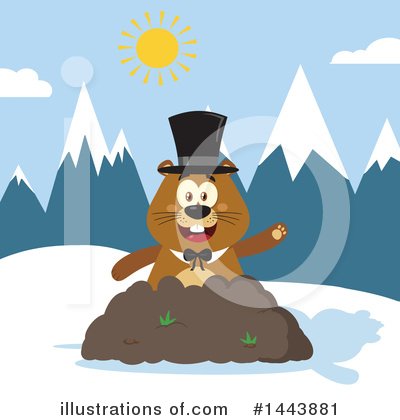 Royalty-Free (RF) Groundhog Clipart Illustration by Hit Toon - Stock Sample #1443881