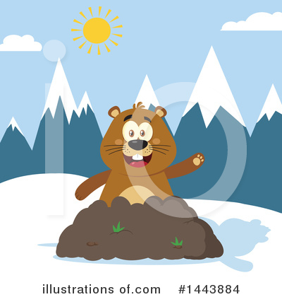 Groundhog Clipart #1443884 by Hit Toon